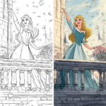Princess Coloring Pages with royal characters for kids