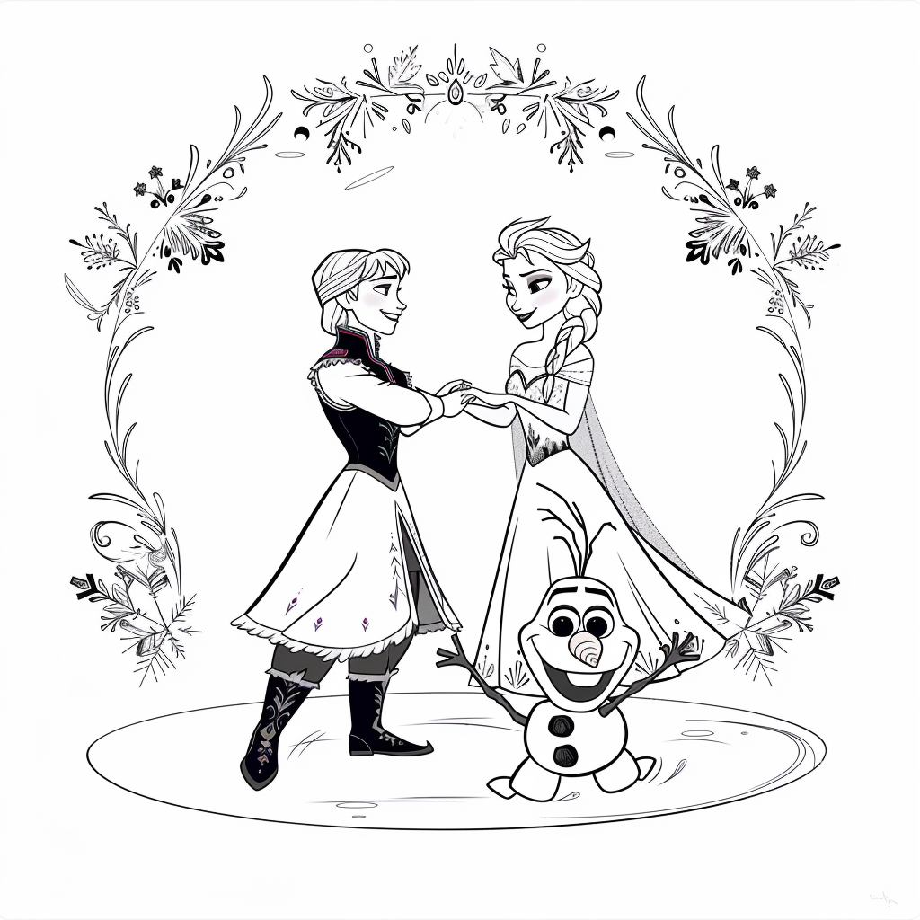Anna and Elsa Practicing Dance
