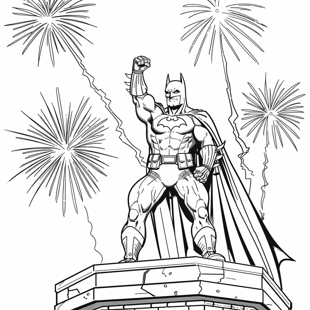 Batman Celebrating Victory