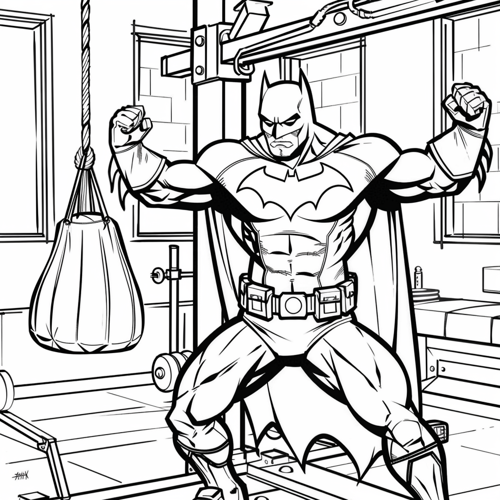 Batman Training in the Gym