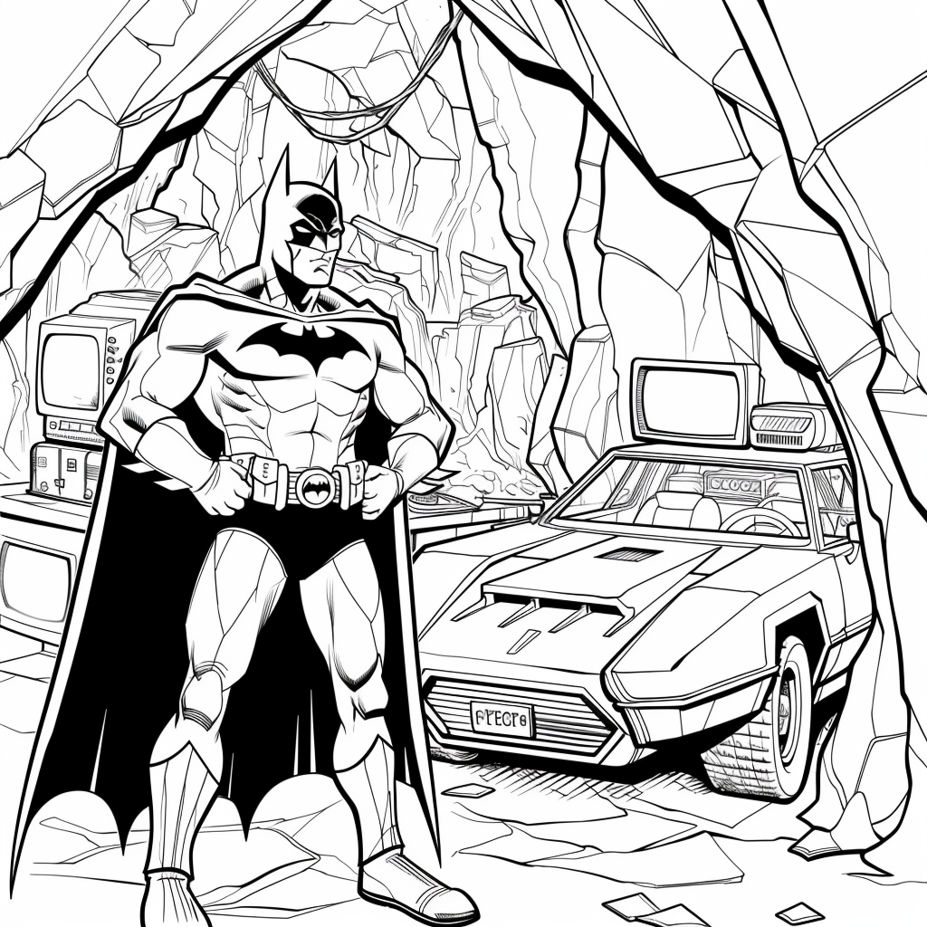 Batman in the Batcave