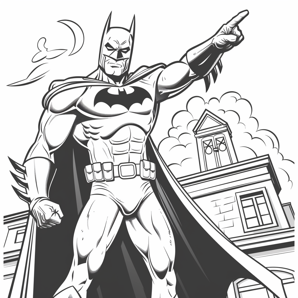 Batman with Bat-Signal