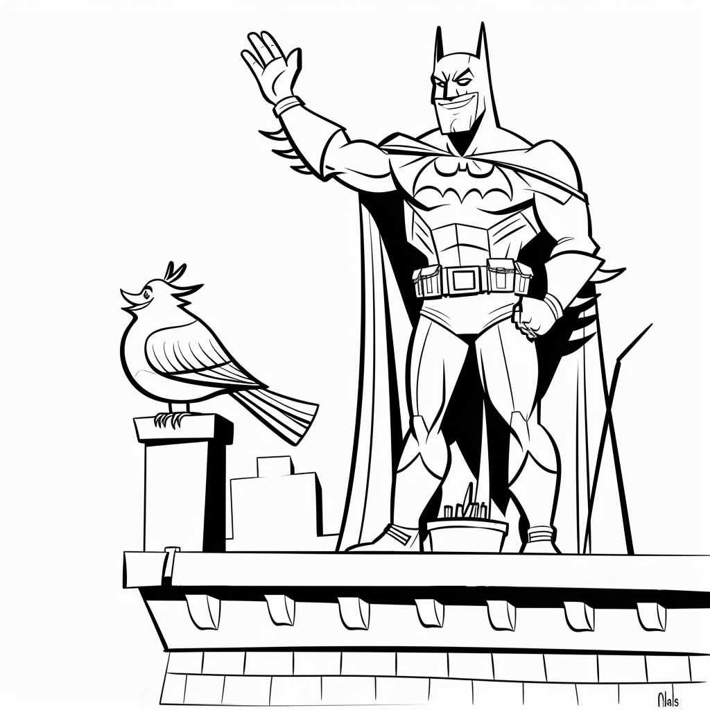 Batman with Robin-Friendly Pose