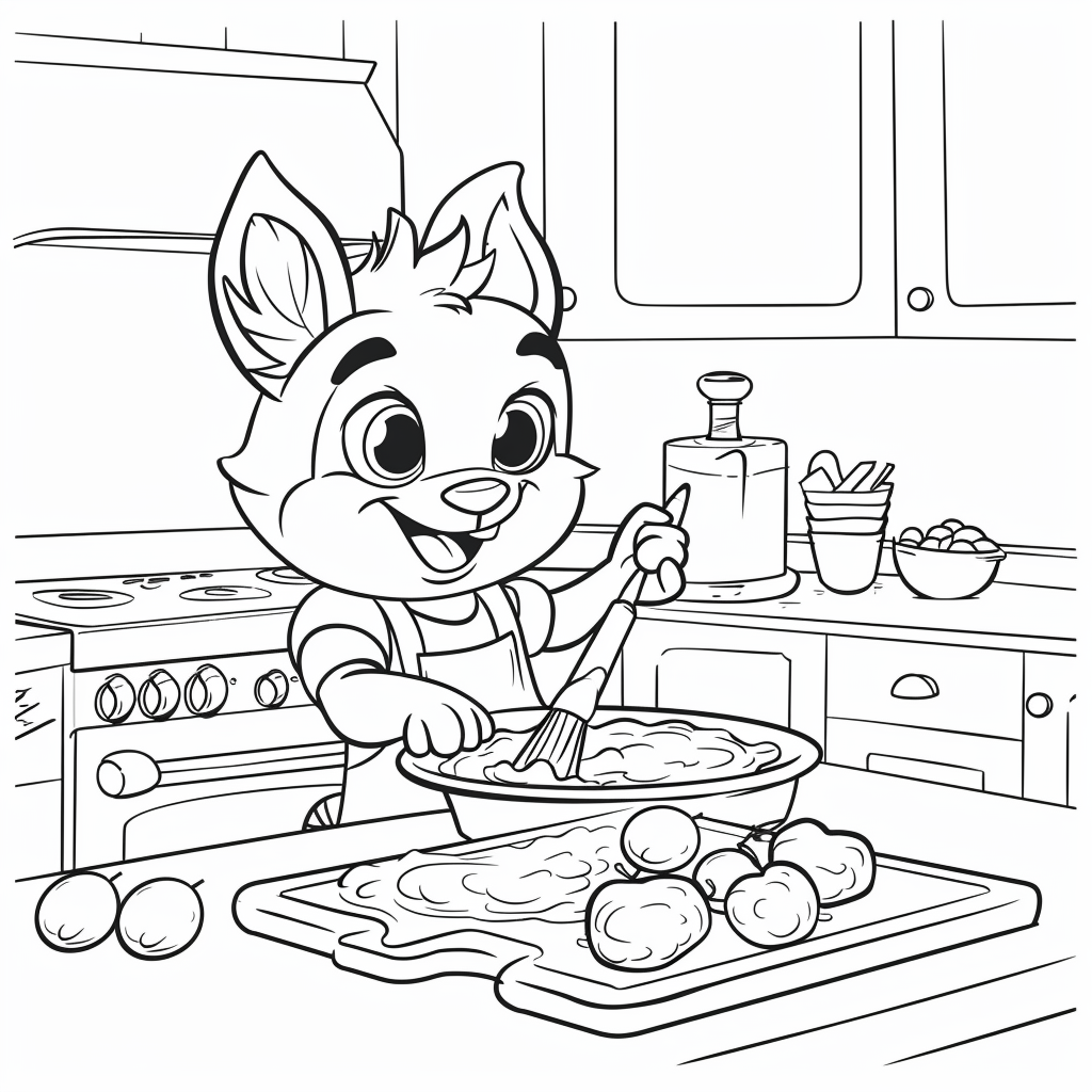Bluey Baking Cookies