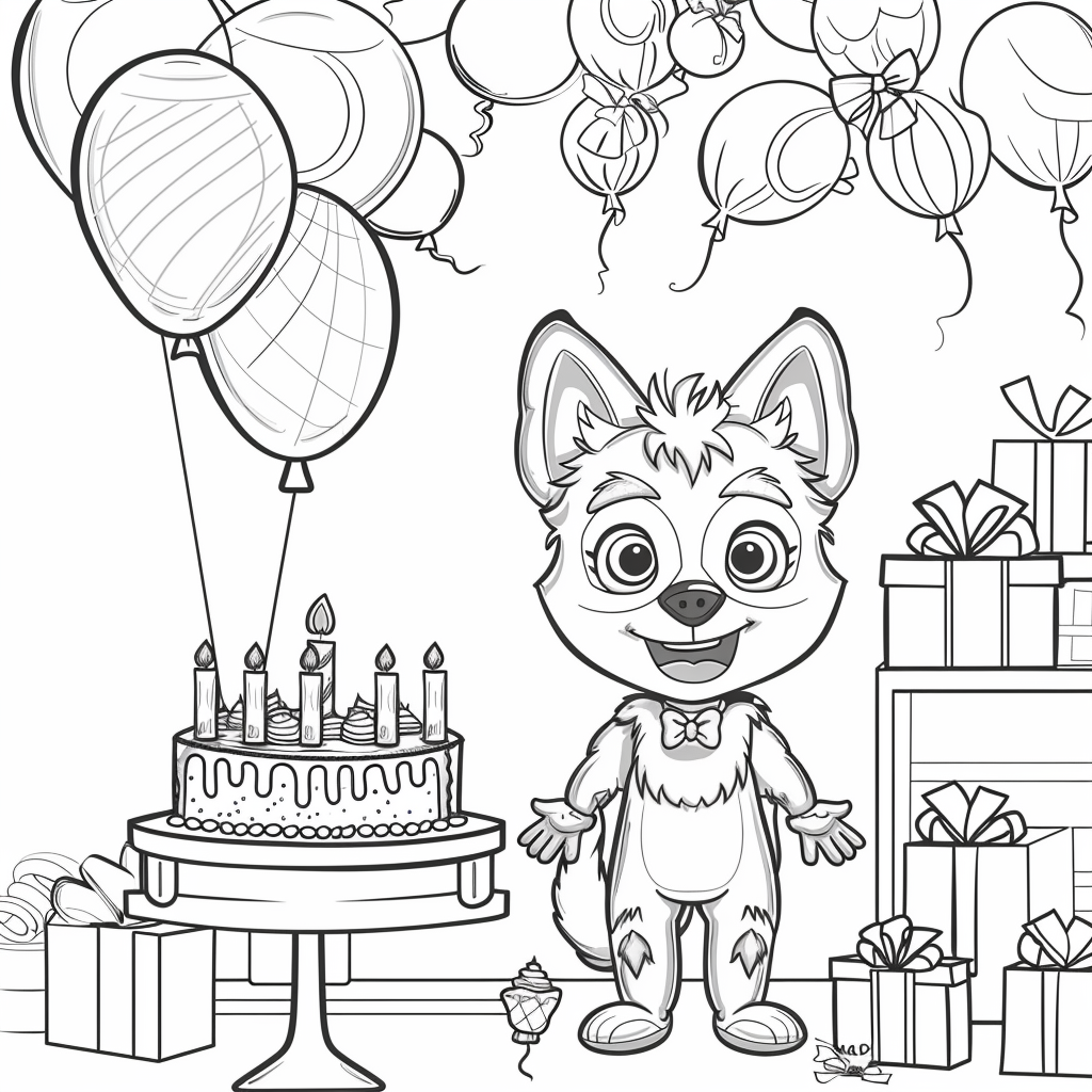 Bluey Celebrating a Birthday