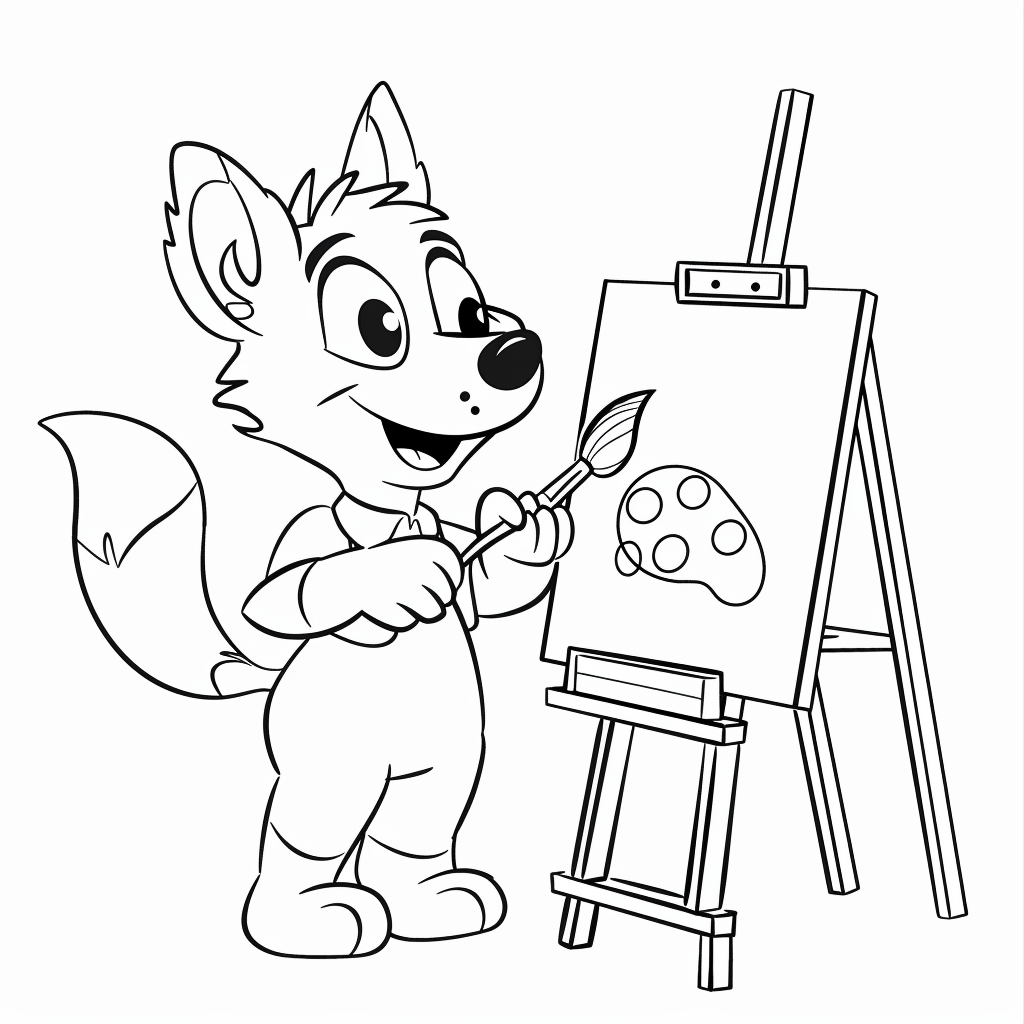 Bluey Painting a Picture