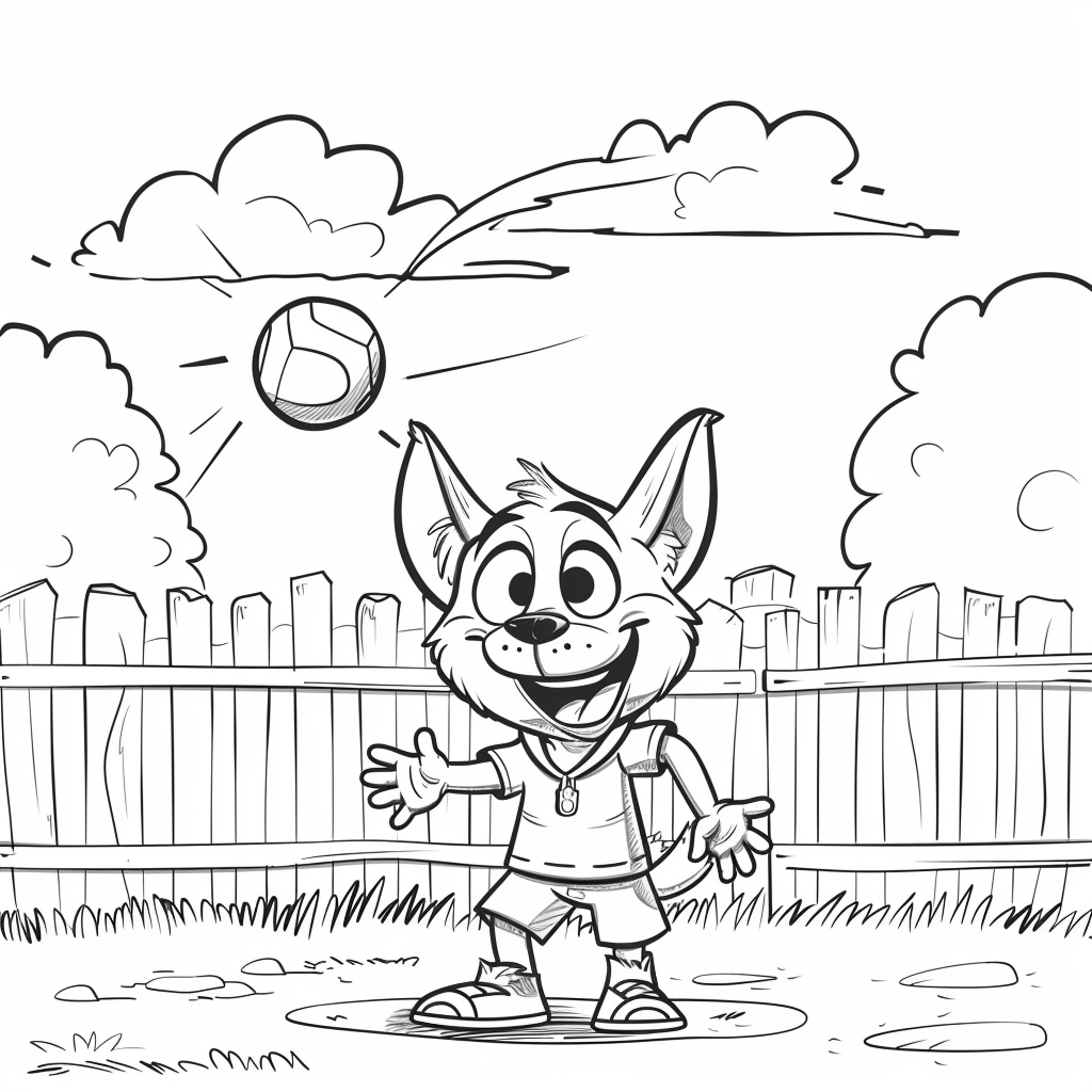 Bluey Playing in the Backyard