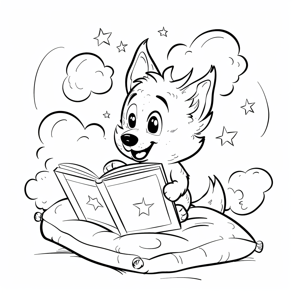 Bluey Reading a Book Bluey