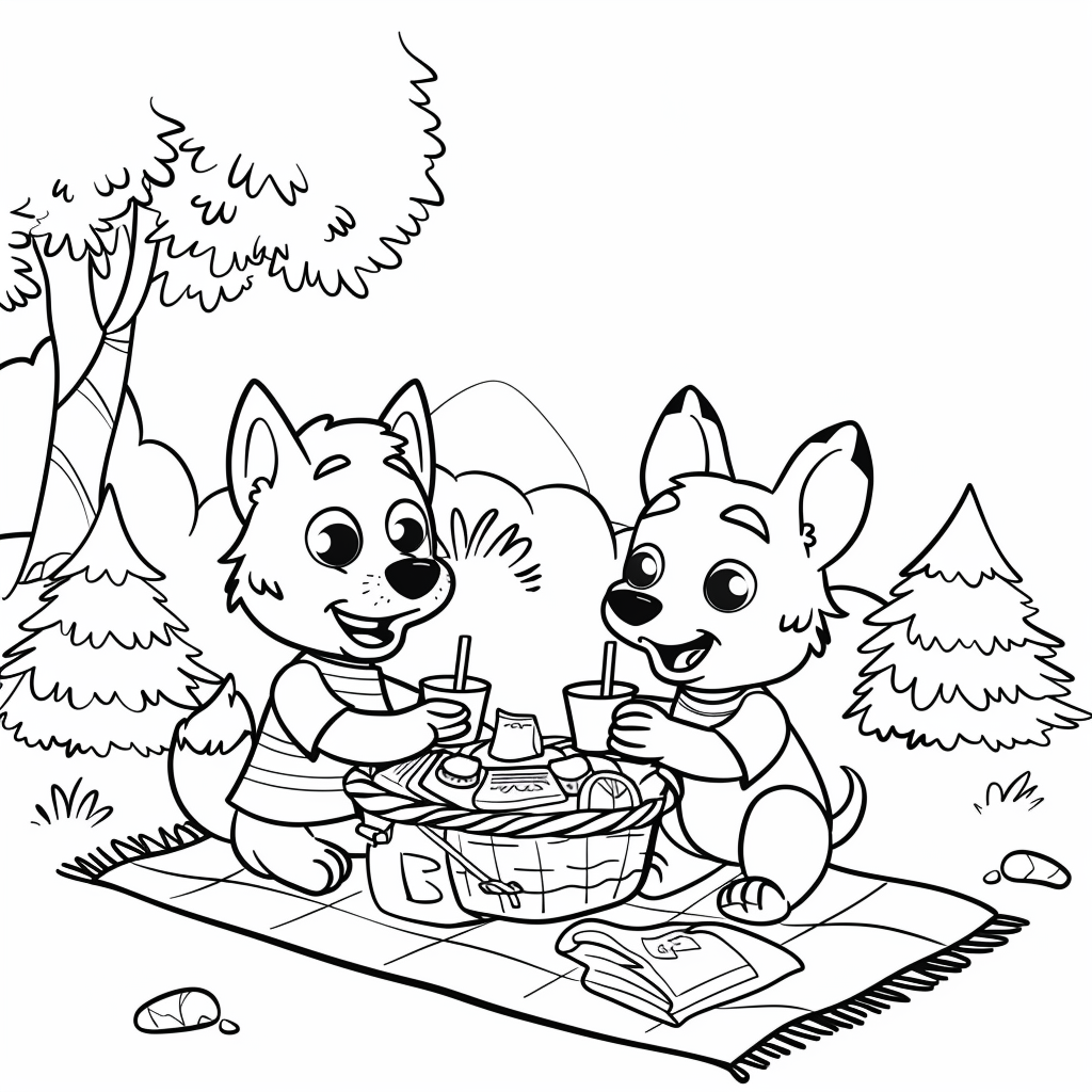 Bluey and Bingo Picnic Fun
