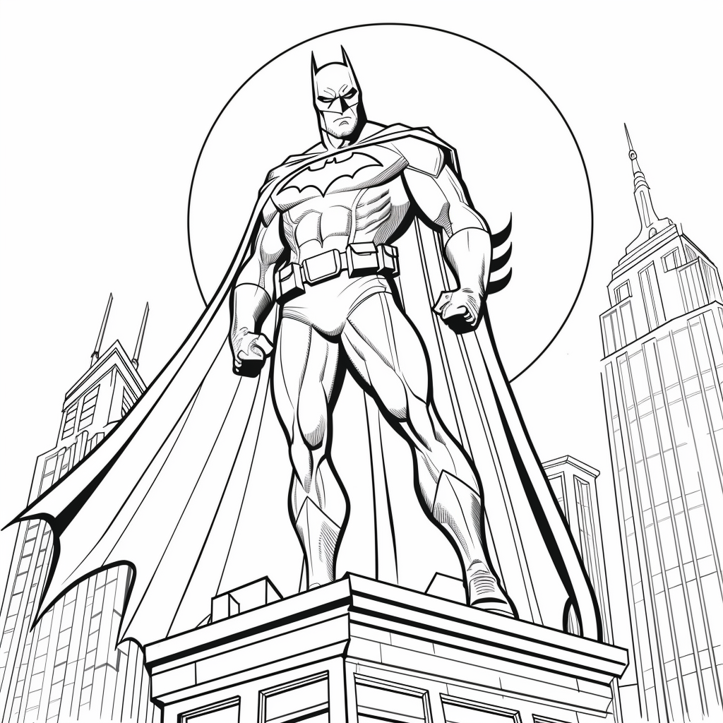 Brave Batman on the Rooftop