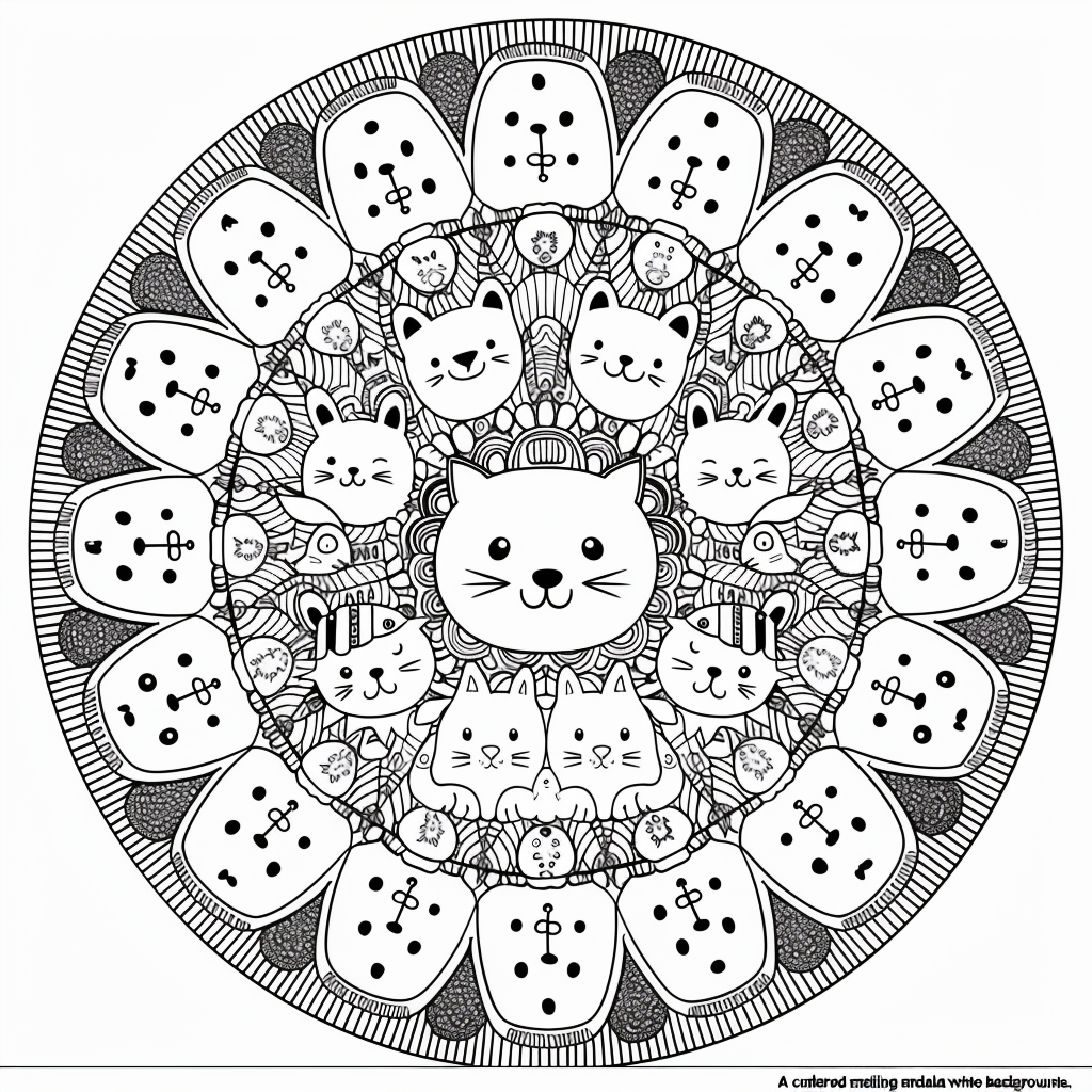 Cute Animal Faces Mandala