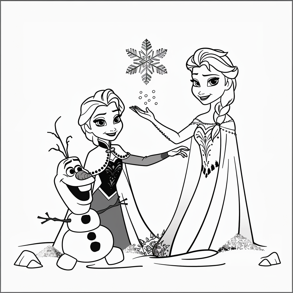 Elsa Teaching Olaf Magic