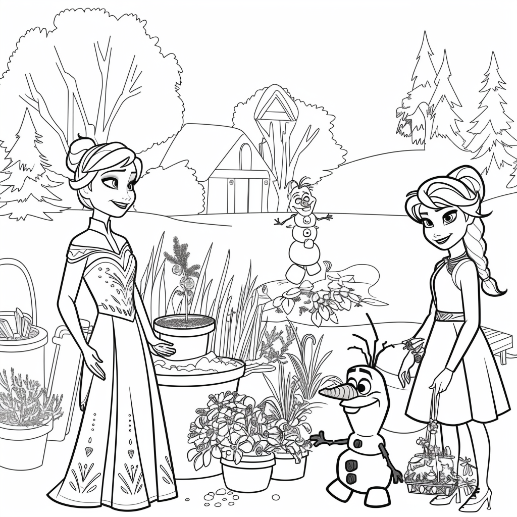 Frozen Garden in Winter