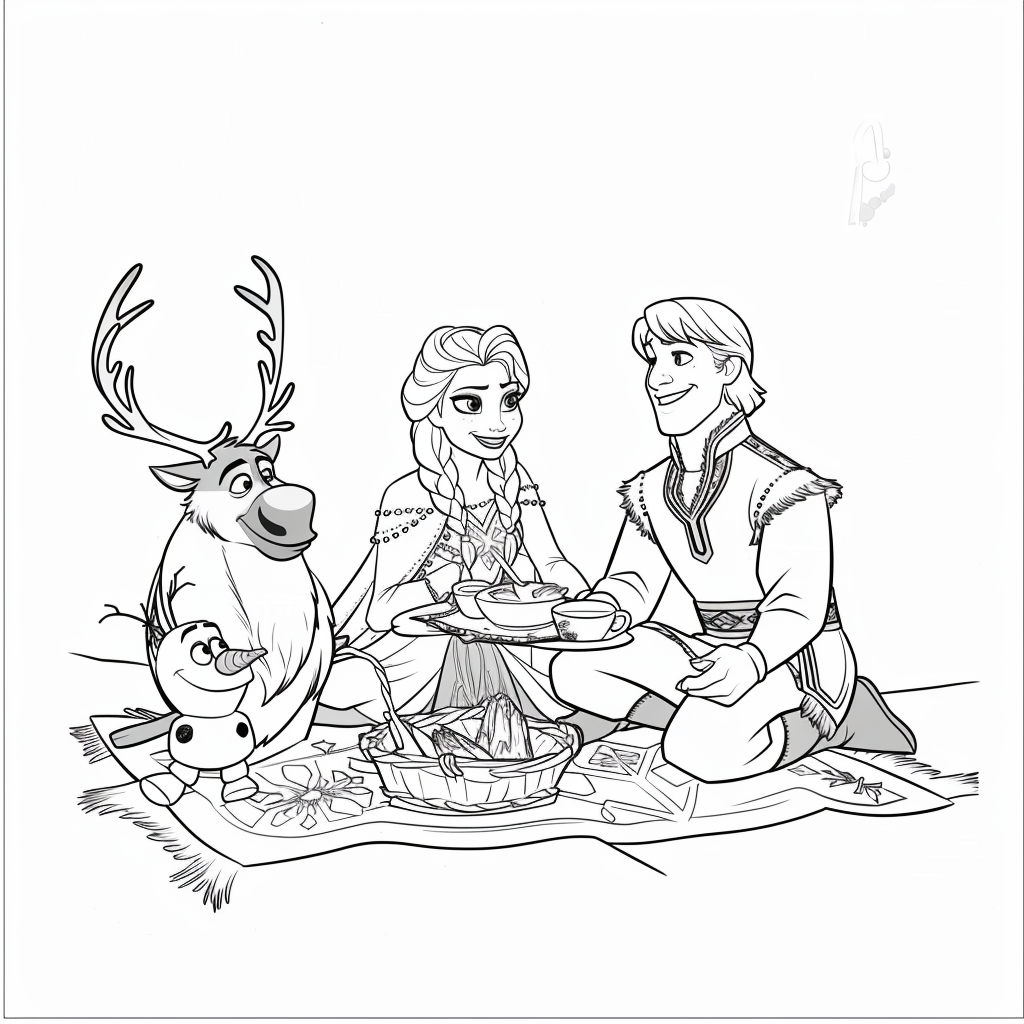 Frozen Picnic Scene
