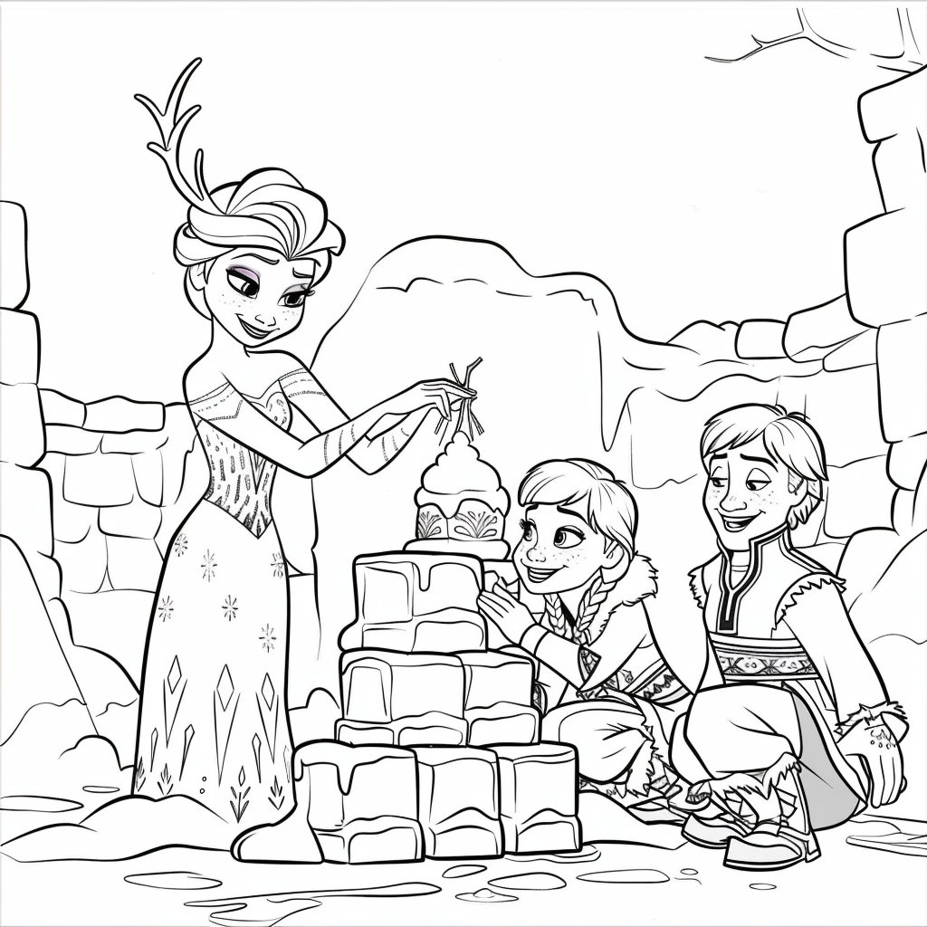 Frozen Snow Fort Building