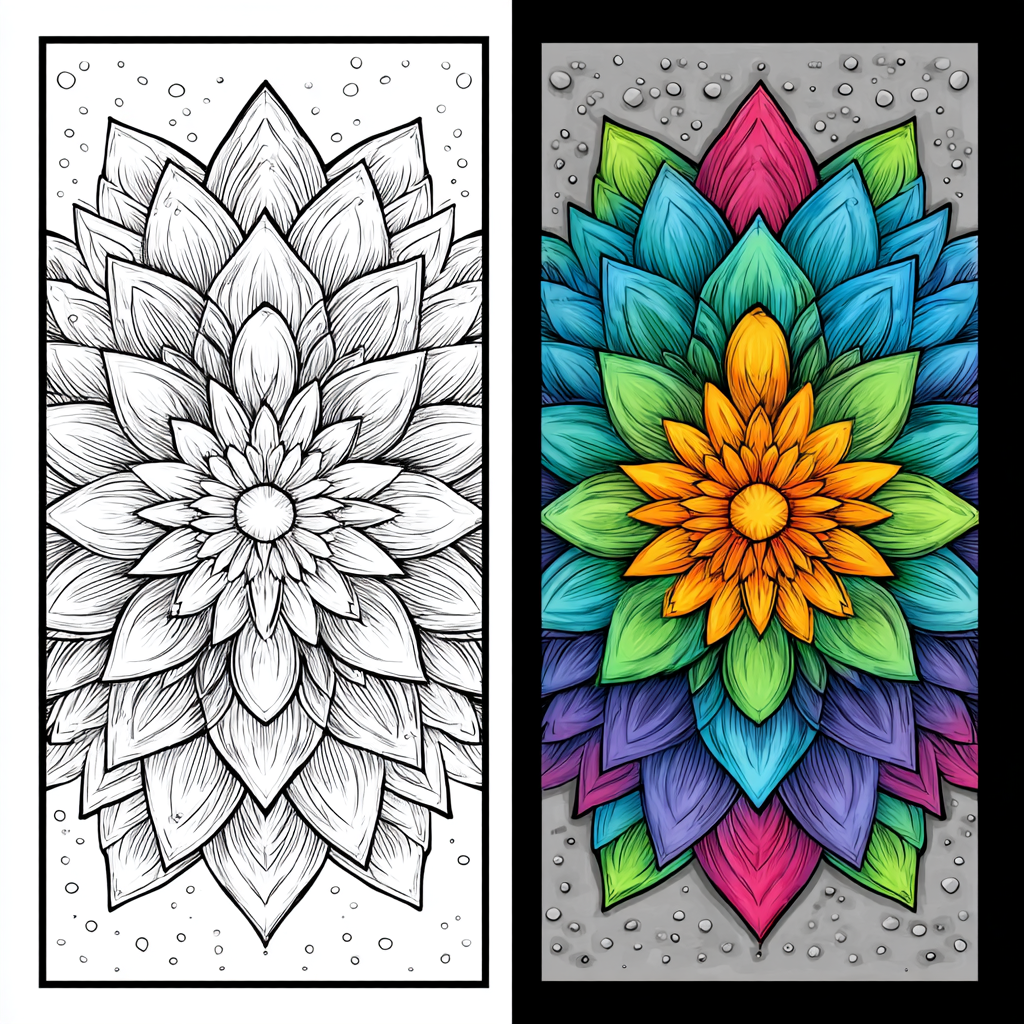Mandala Coloring Pages printable floral design