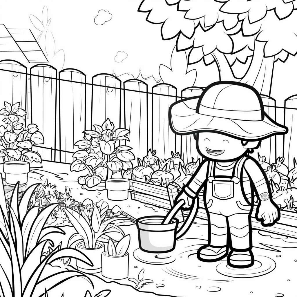 Roblox Farmer in Garden