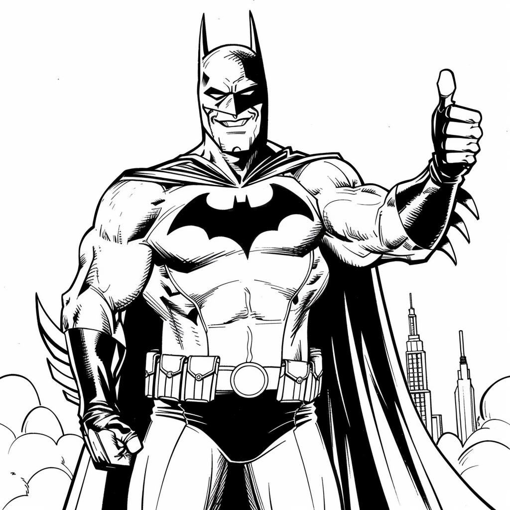 Smiling Batman Giving a Thumbs Up