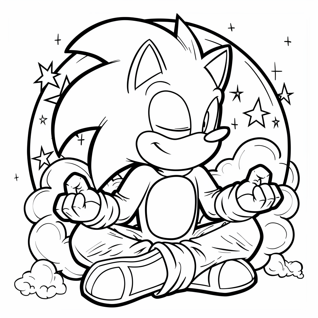Sonic Doing Yoga