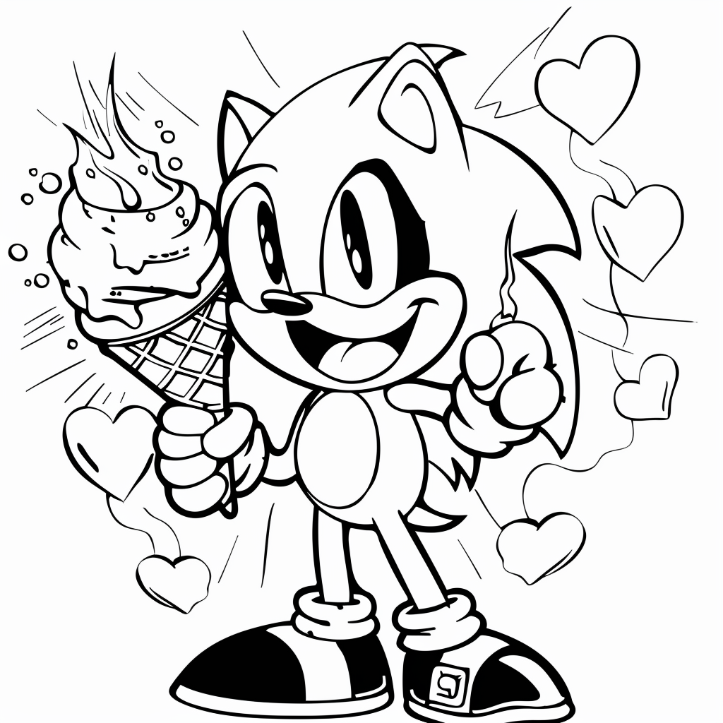 Sonic Eating Ice Cream