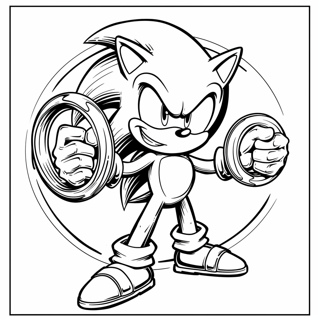Sonic Holding a Giant Ring