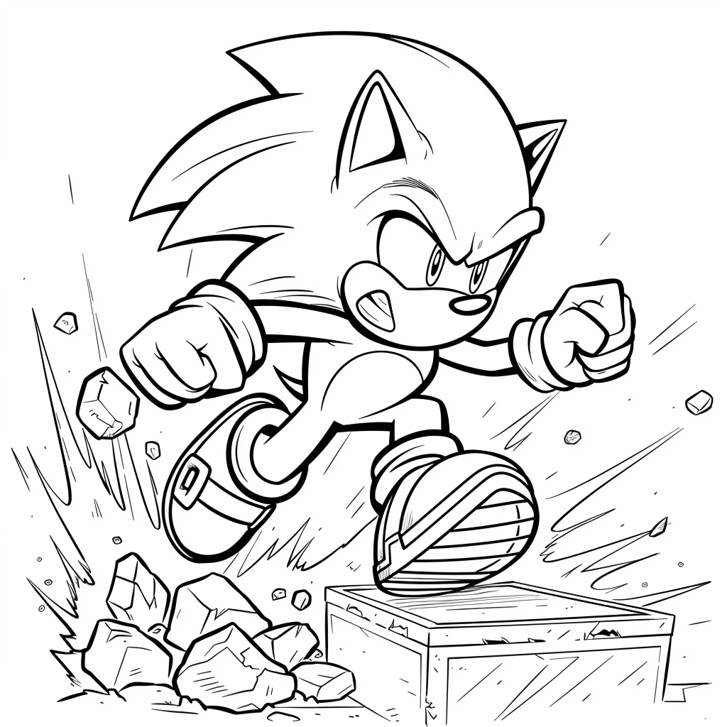 Sonic Jumping Over Obstacles