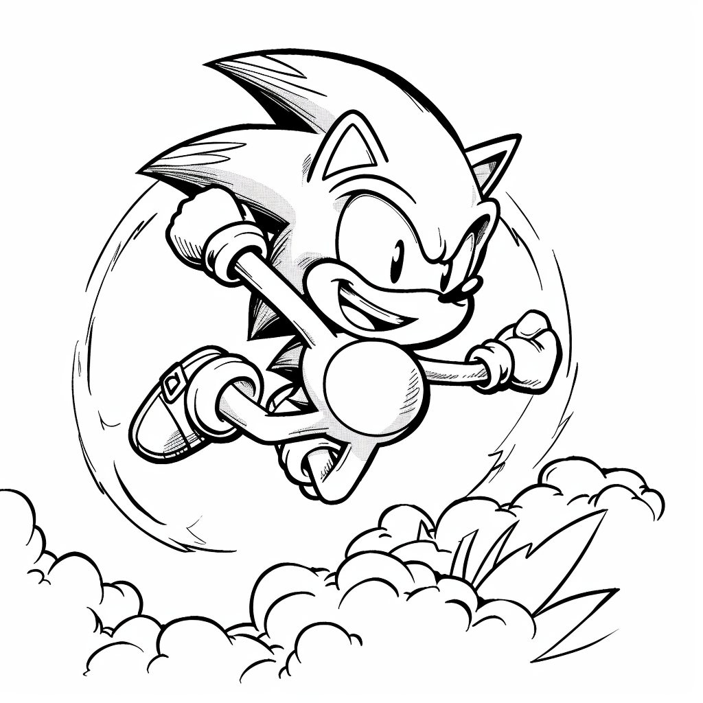 Sonic Jumping in the Air