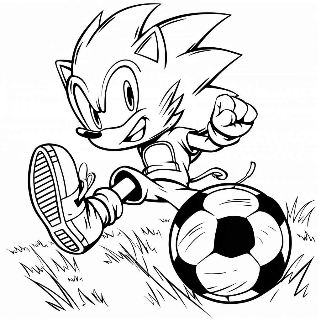 Sonic Playing Soccer