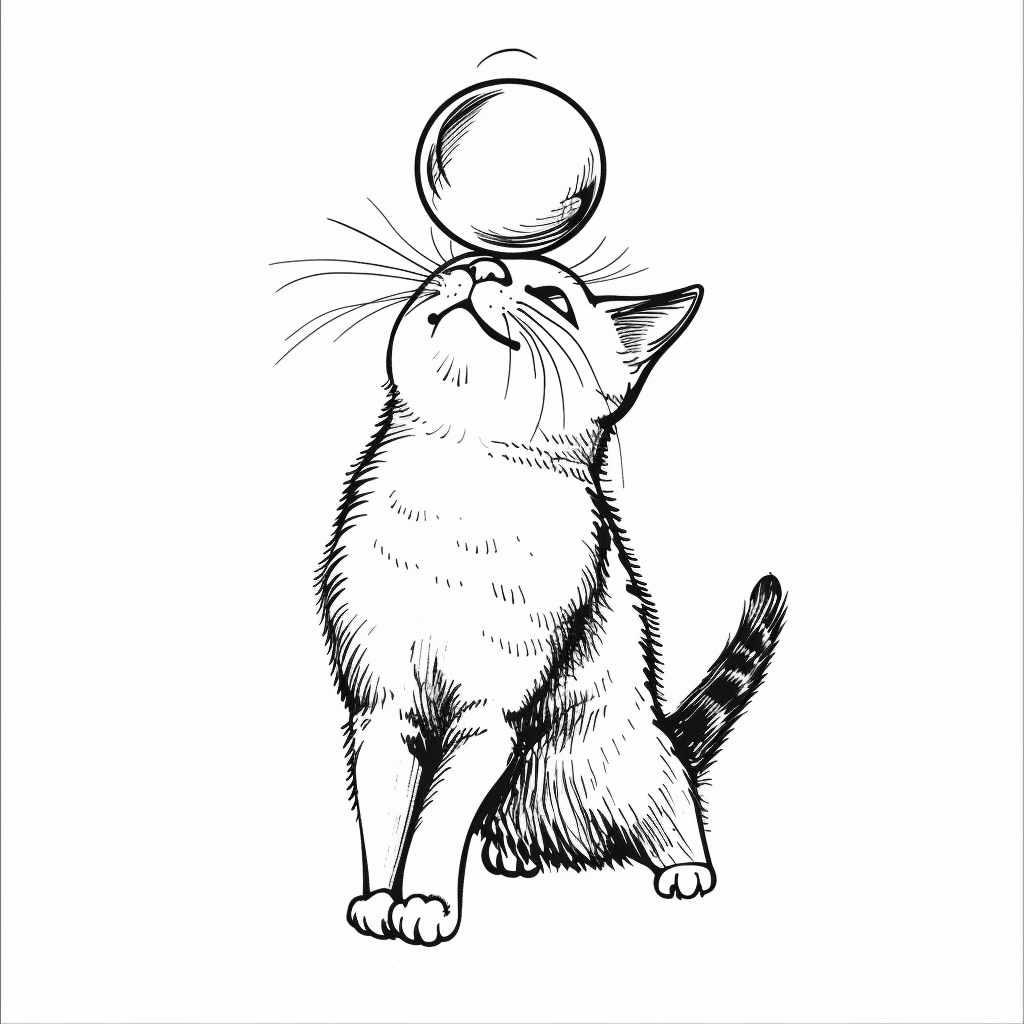 Cat Balancing Ball