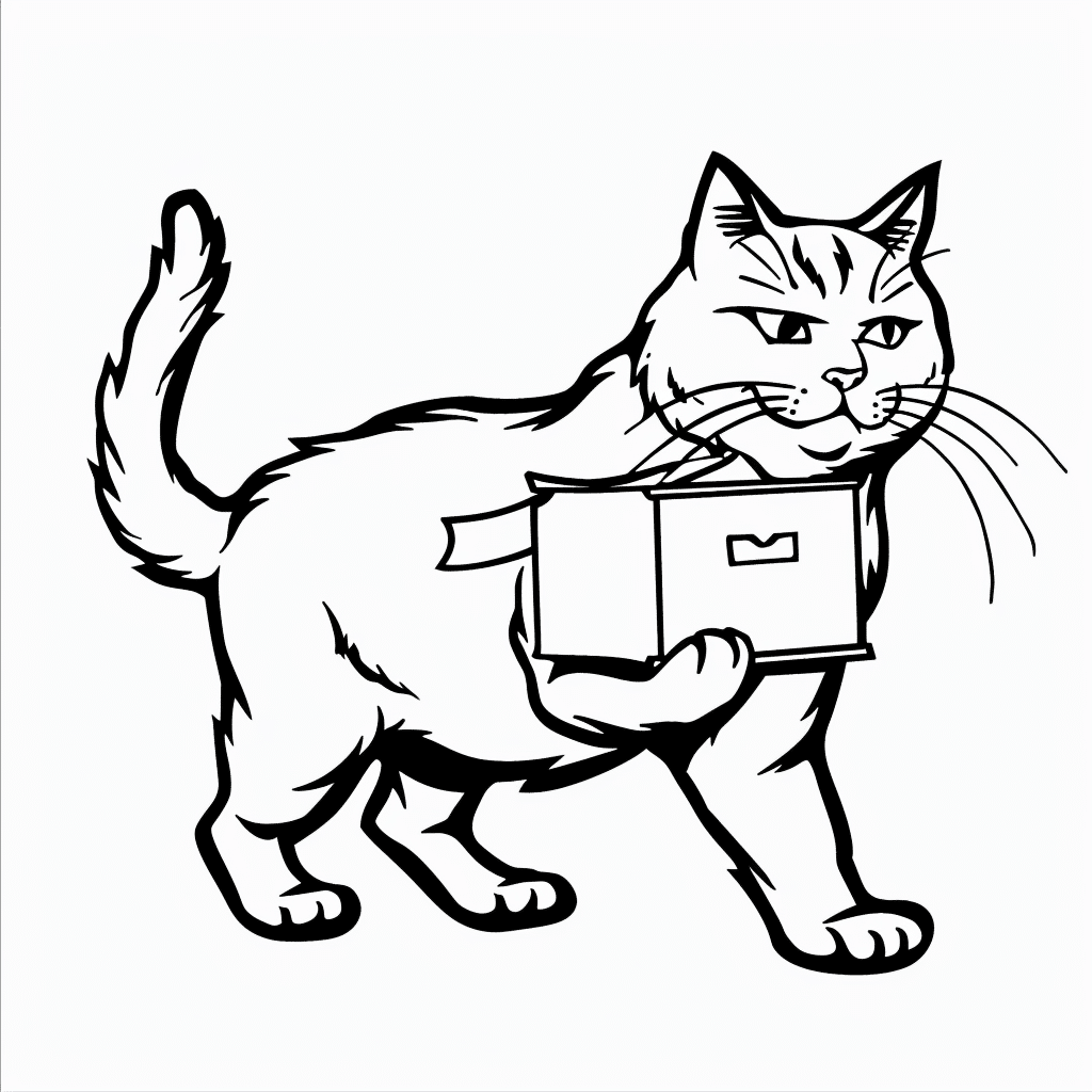 Cat Carrying Small Box