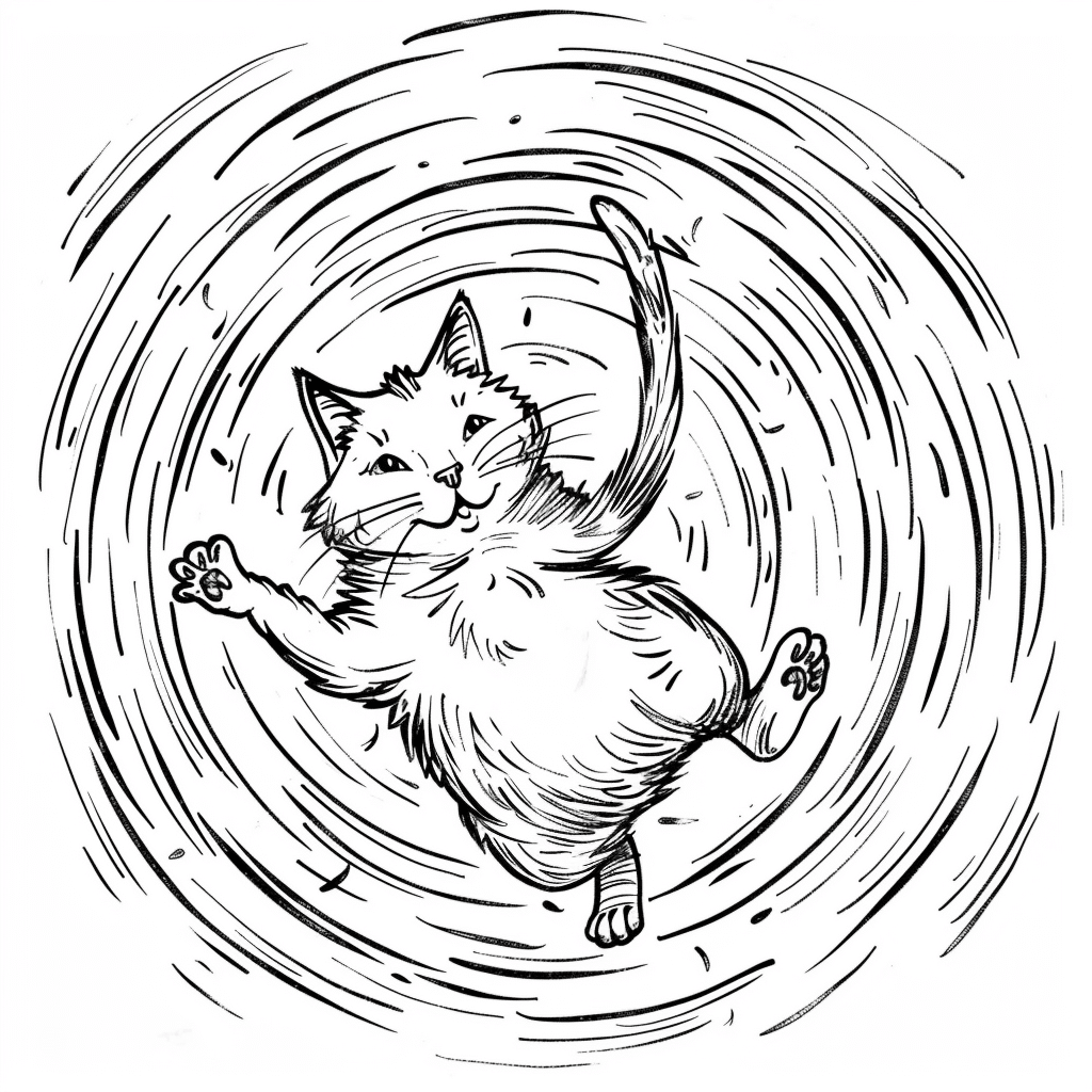 Cat Chasing Tail