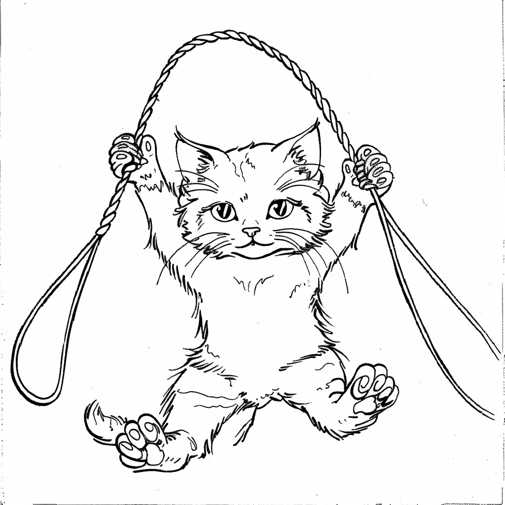 Cat Jumping Rope
