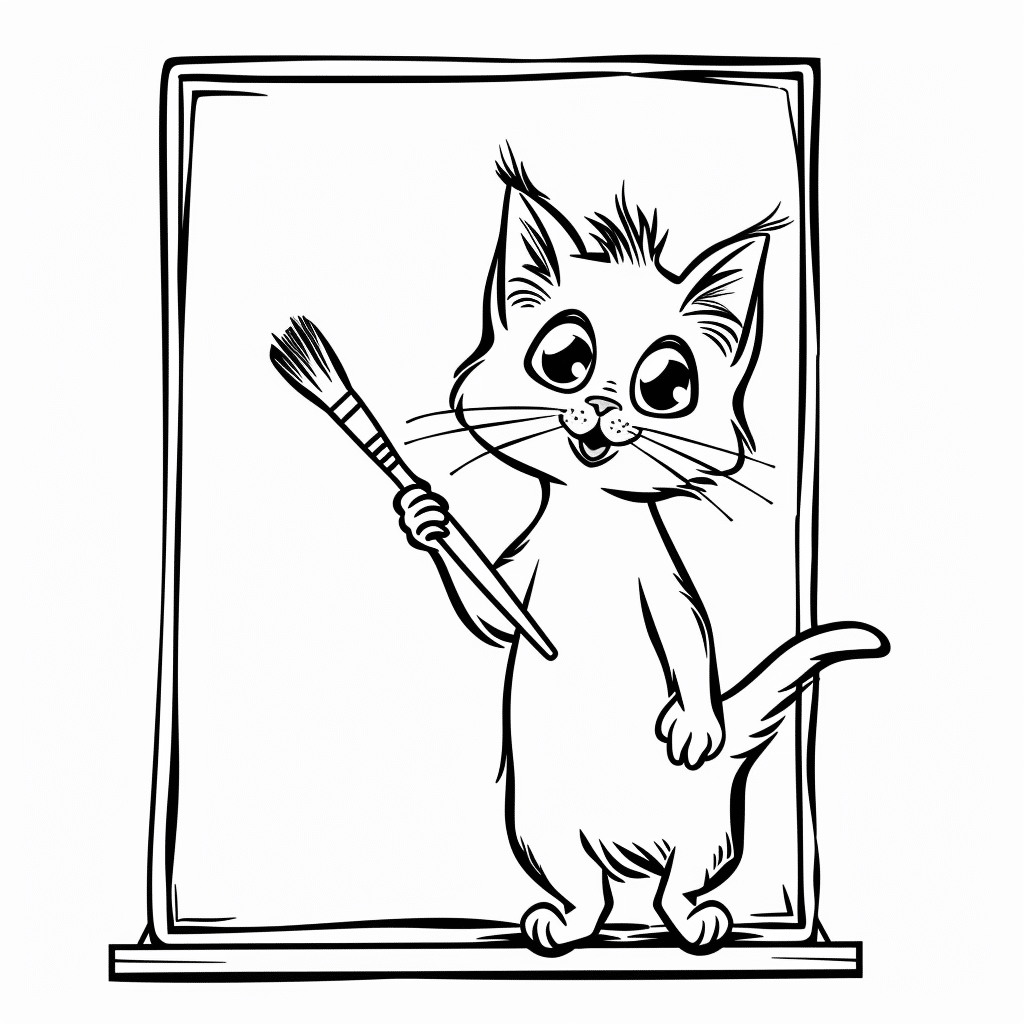 Cat Painting Canvas