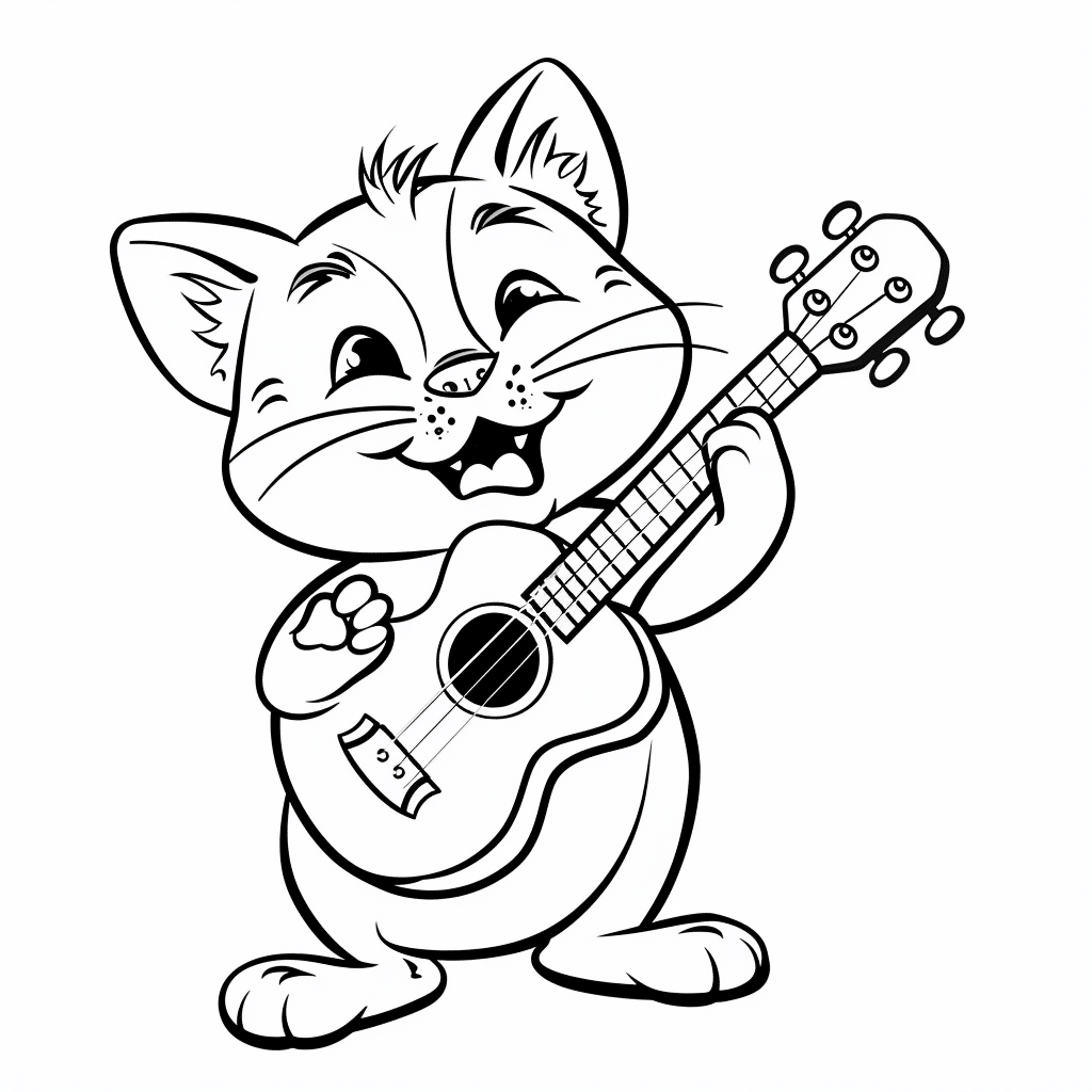 Cat Playing Guitar