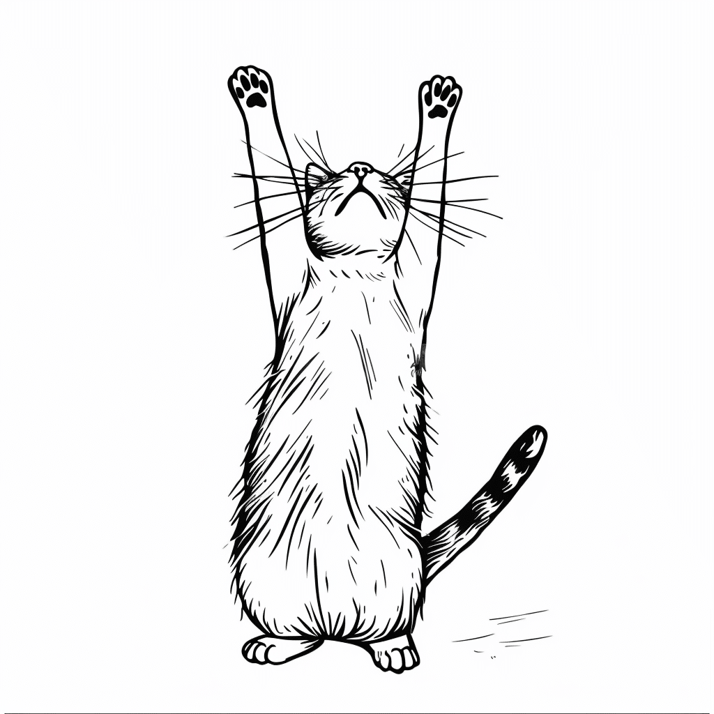 Cat Reaching Upward
