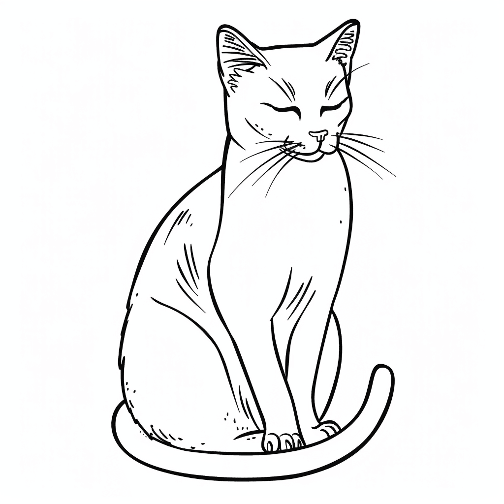 Cat Sitting Calmly