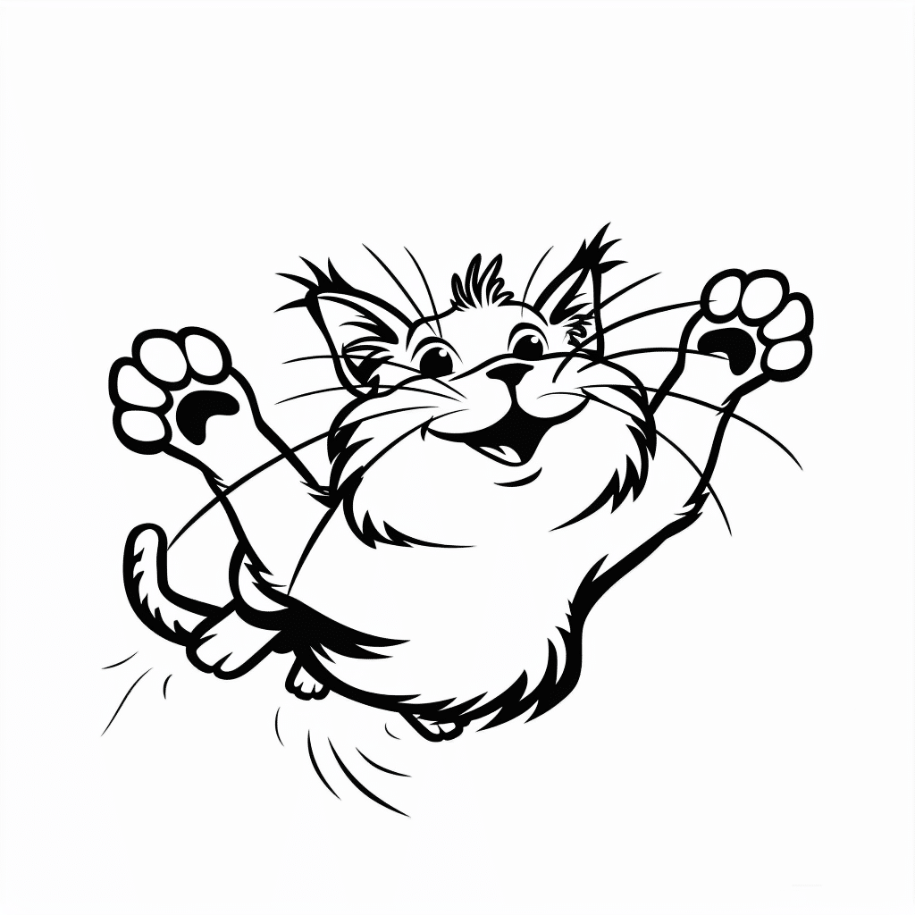 Cat Sliding Playfully
