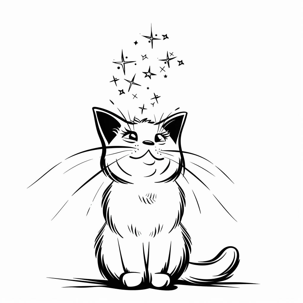 Cat Watching Stars
