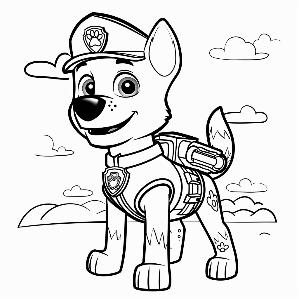 Chase the Police Pup Standing Proud