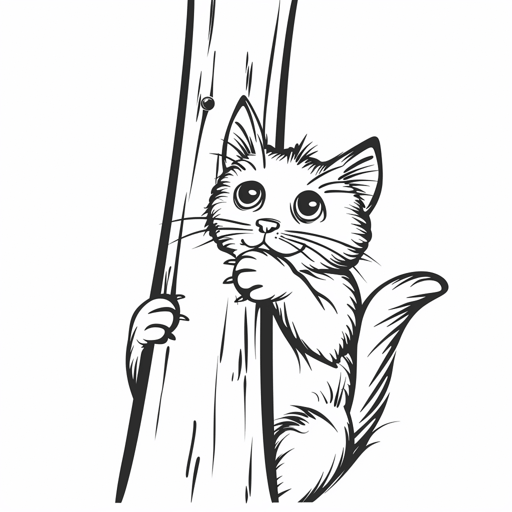 Climbing Curious Cat