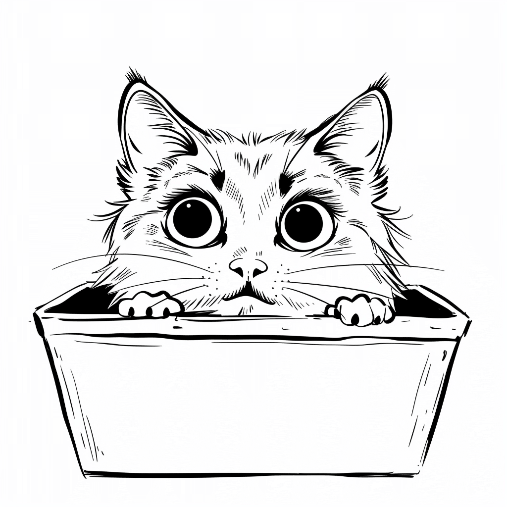Curious Peek Cat