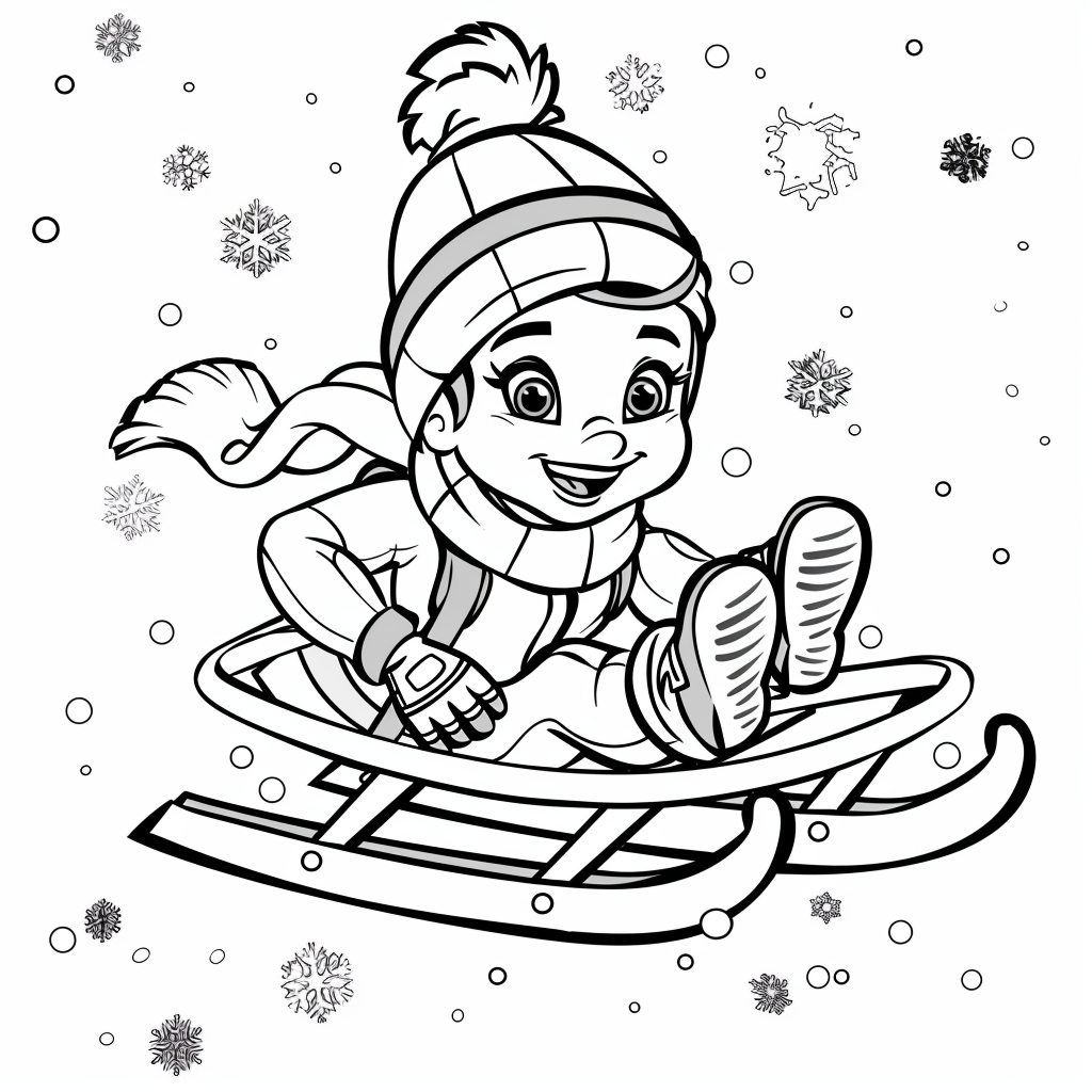 Everest Riding a Snow Sled