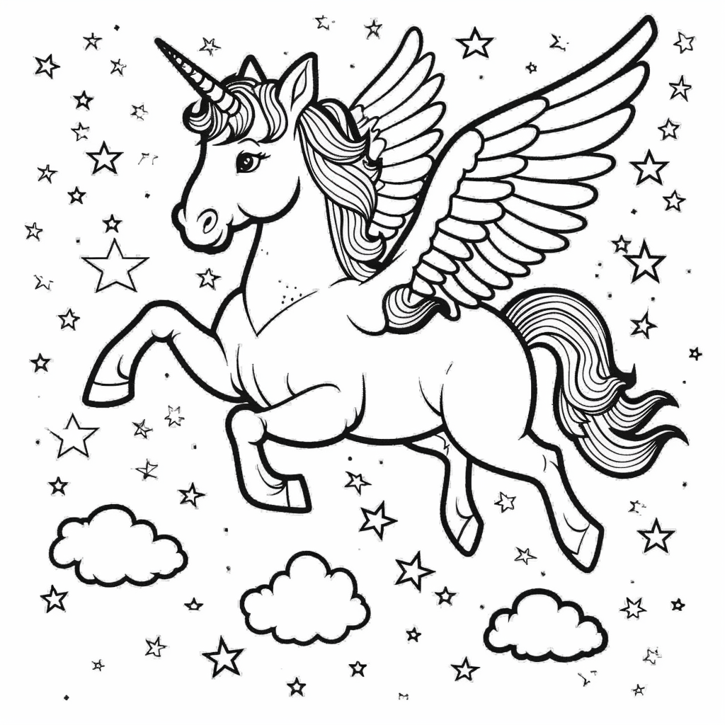 Flying Unicorn with Small Wings