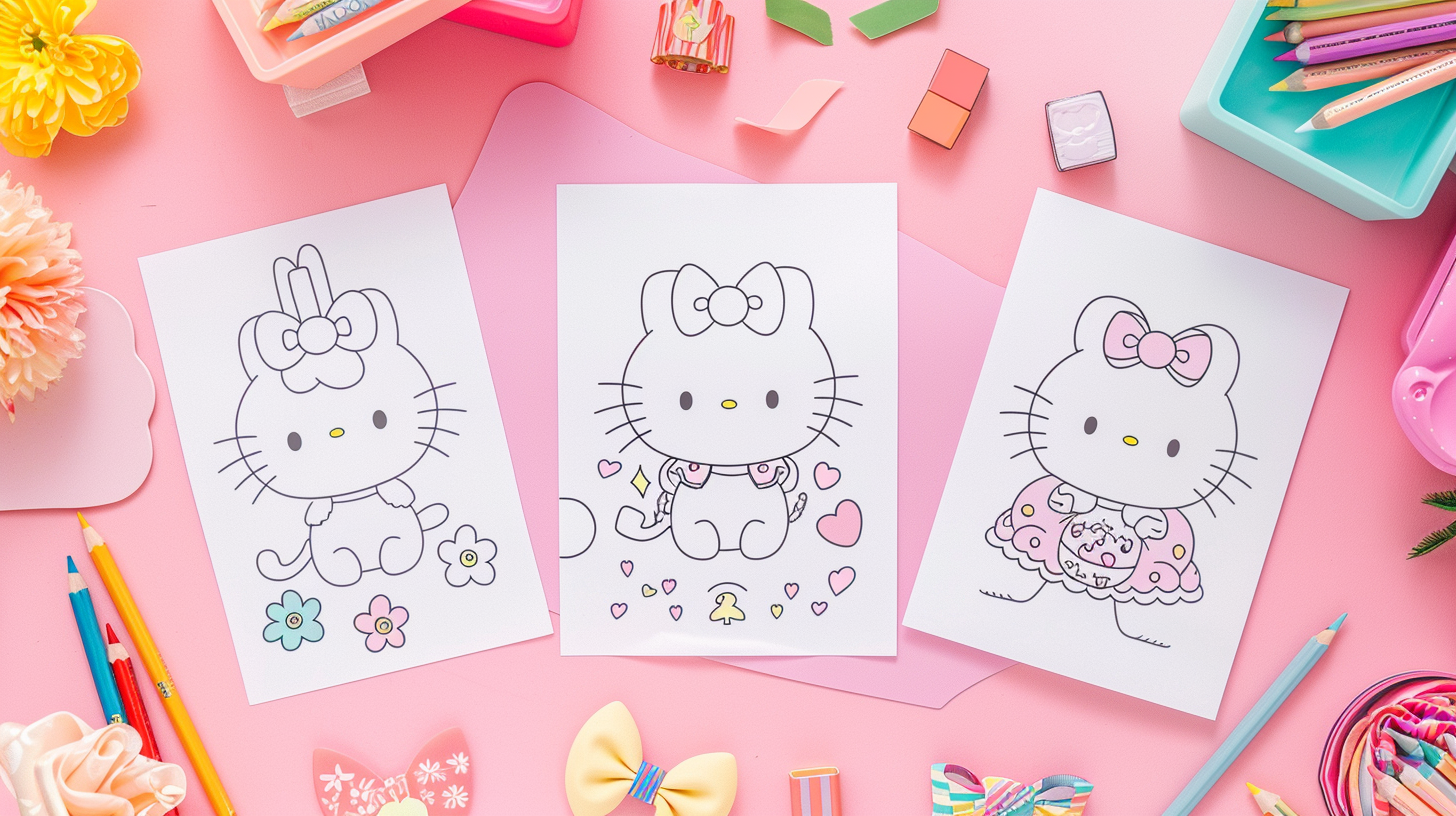 Hello Kitty Coloring Pages