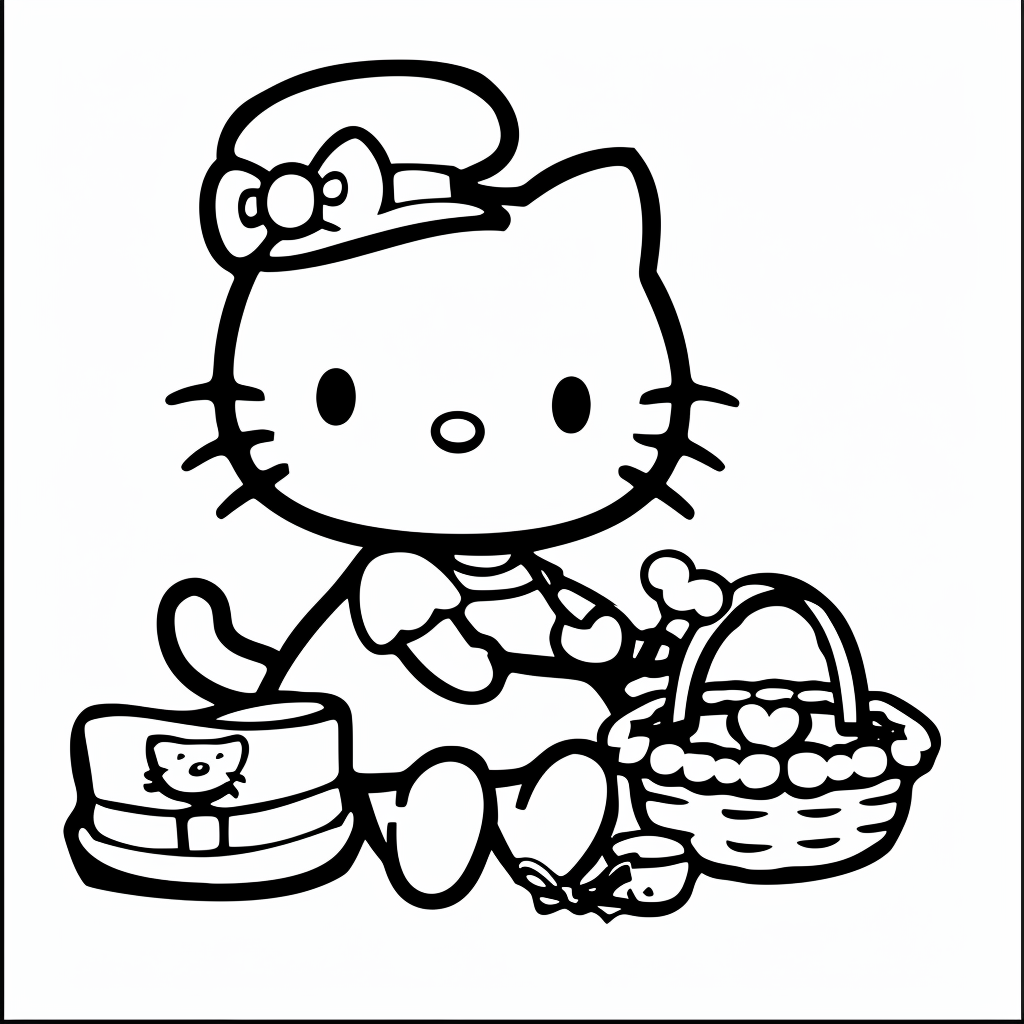 Hello Kitty Playing Dress-Up