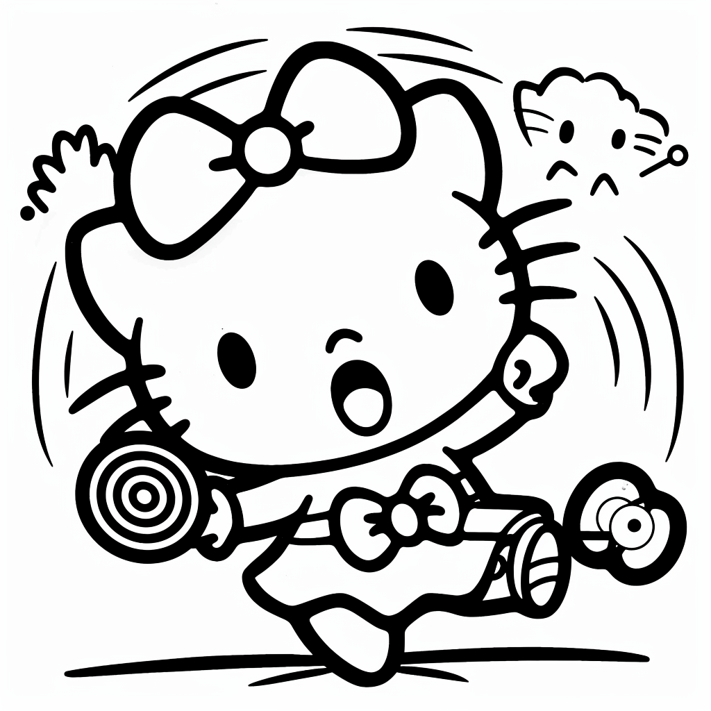 Hello Kitty Playing Yo-Yo