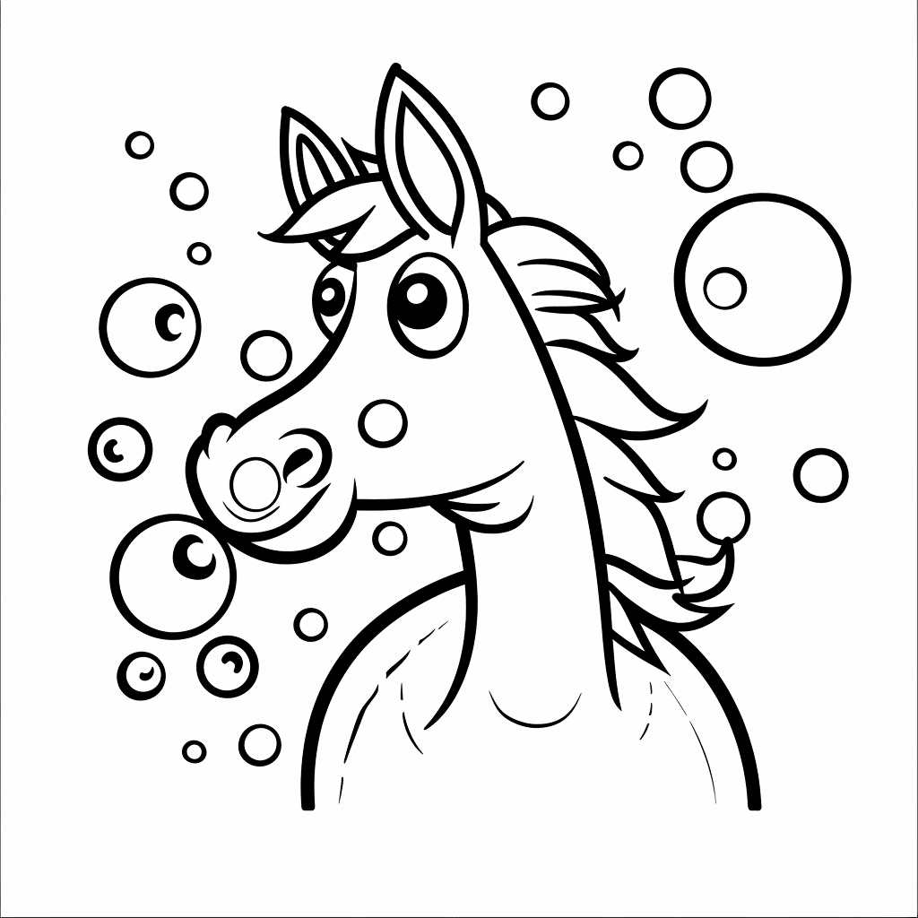 Horse Blowing Bubbles