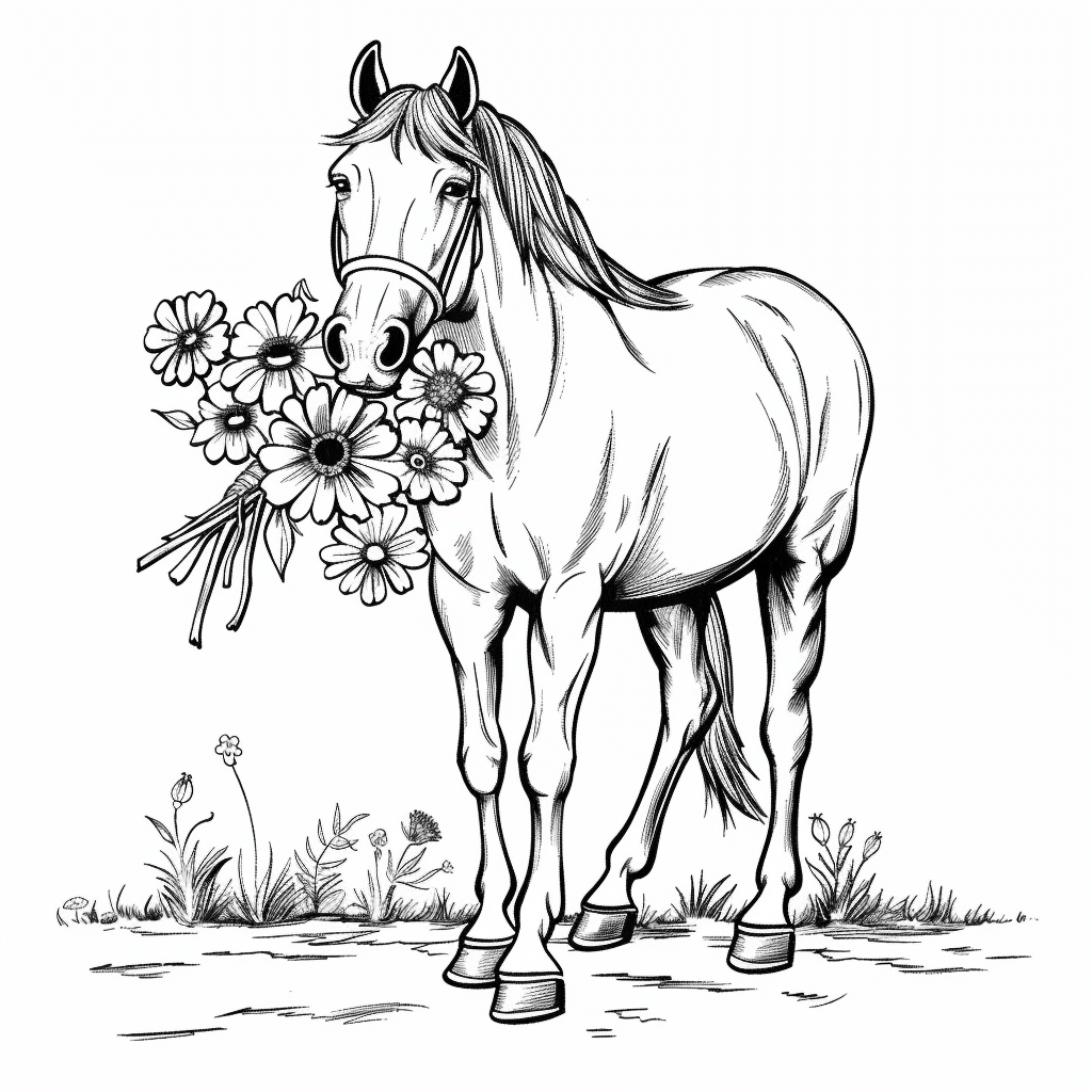 Horse Carrying Flowers
