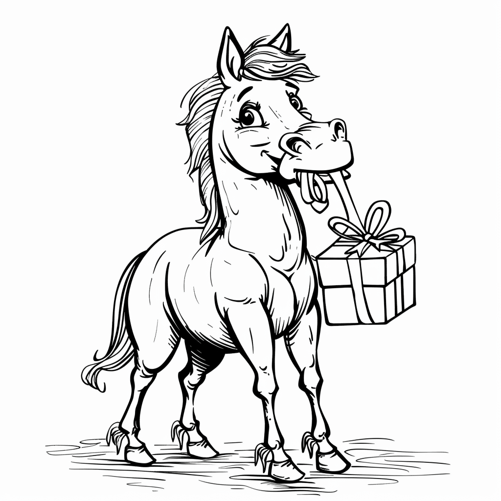 Horse Carrying Gift Box