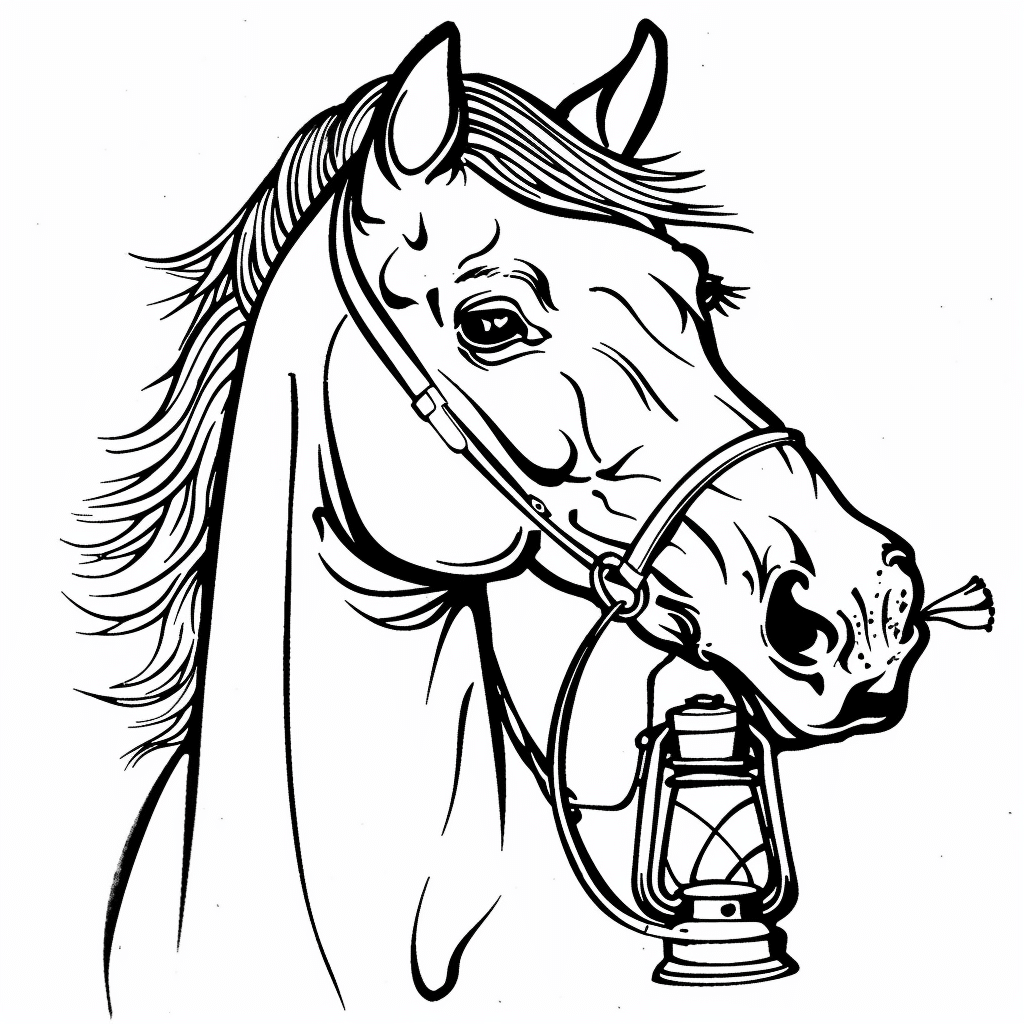 Horse Carrying Lantern